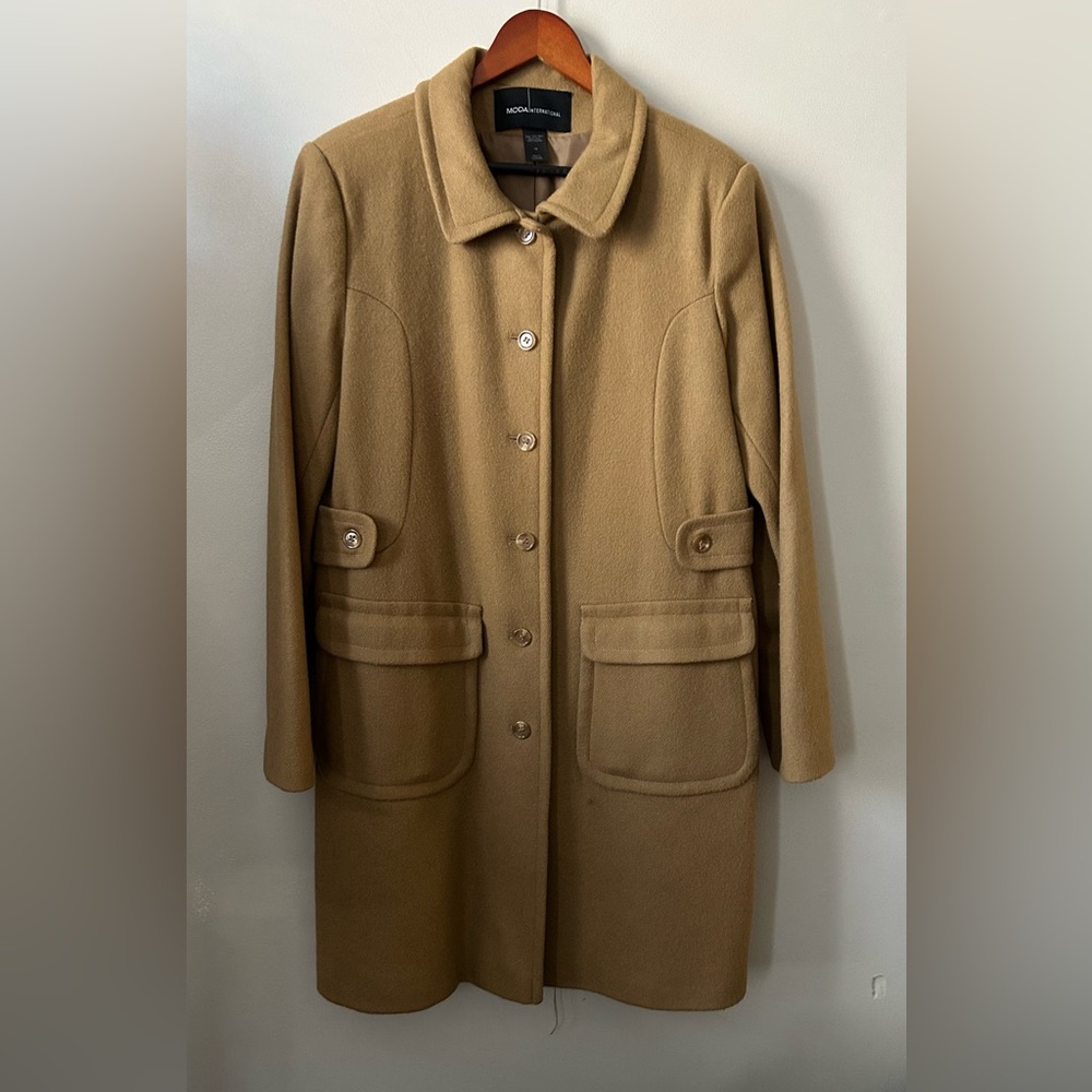 Moda International Tan Wool Coat